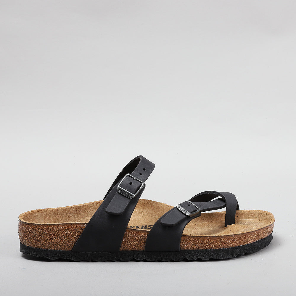 BIRKENSTOCK MAYARI 171481 BLACK OILED LEATHER Zagarra Shoes