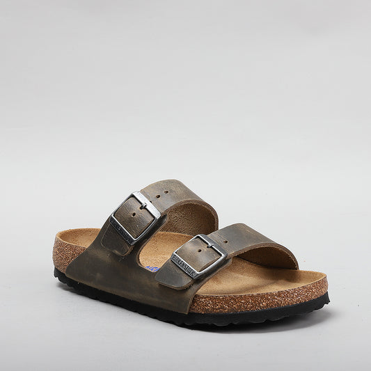 BIRKENSTOCK ARIZONA 1019313 FADED KHAKI OILED LEATHER