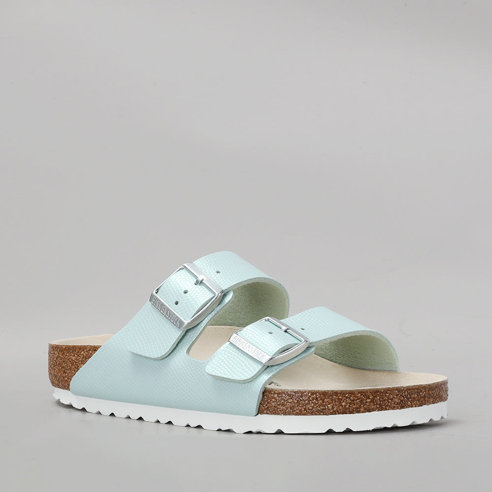 Birkenstock Arizona Shiny Embossed Surf Green Front