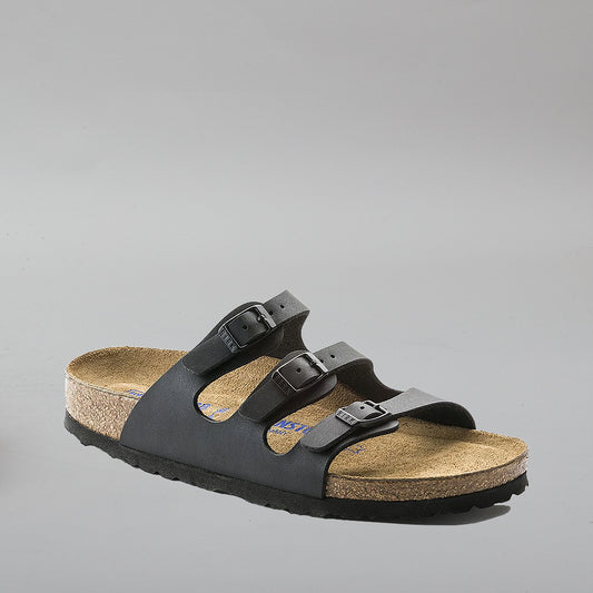 BIRKENSTOCK FLORIDA 53011 BLACK LEATHER SFB