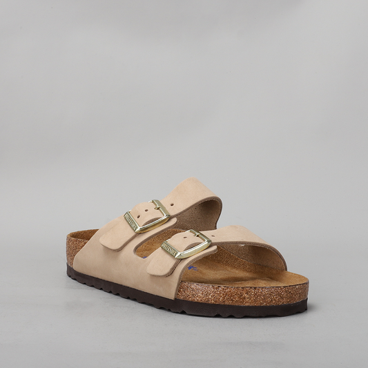 BIRKENSTOCK ARIZONA 1019013 SOFT FOOTBED SANDCASTLE NUBUCK